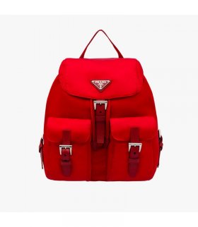 Prada 1BZ677 Nylon Backpack In Red