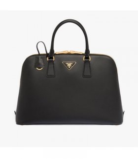 Prada 1BA812 Leather Top-Handle Bag In Black