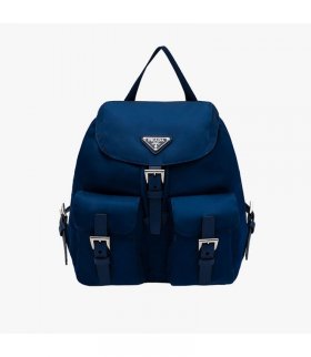 Prada 1BZ677 Nylon Backpack In Blue