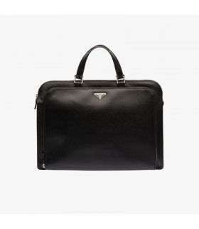 Prada VR0023 Leather Briefcase In Black