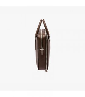 Prada 2VE365 Leather Briefcase In Coffee