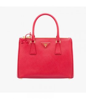 Prada 1BA863 Leather Tote In Red