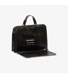 Prada VR0023 Leather Briefcase In Black